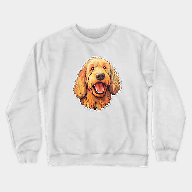 Golden Charm - Adorable Goldendoodle Design Crewneck Sweatshirt by InTrendSick